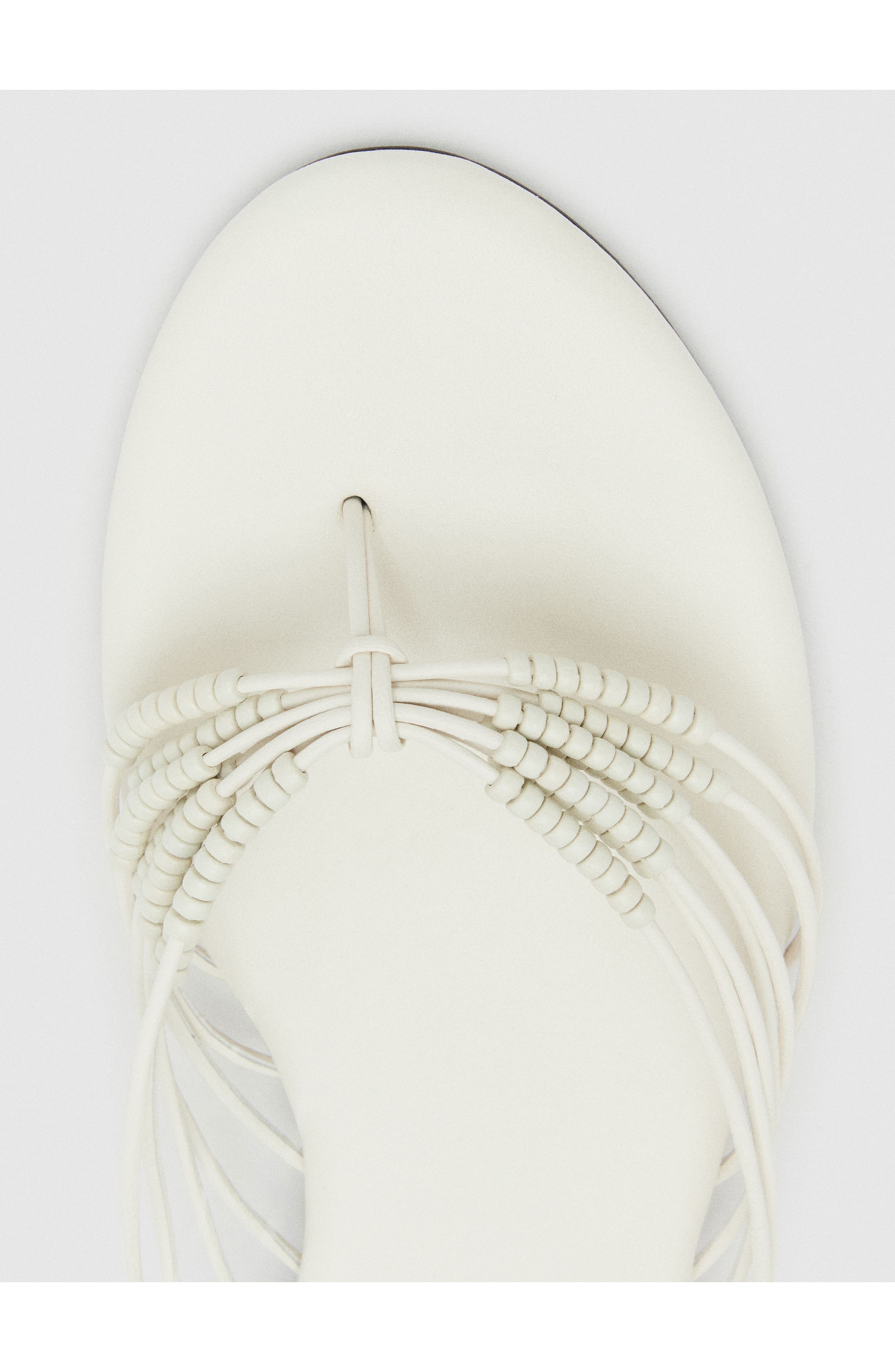 Reformation Jessica Flat Thong Sandal, Alternate, color, White Leather
