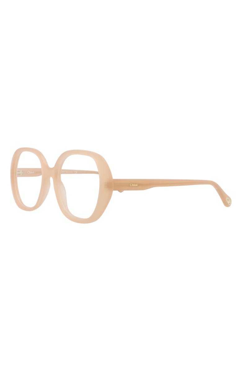 Chloé 51mm Square Optical Glasses, Alternate, color, Nude Nude Transparent