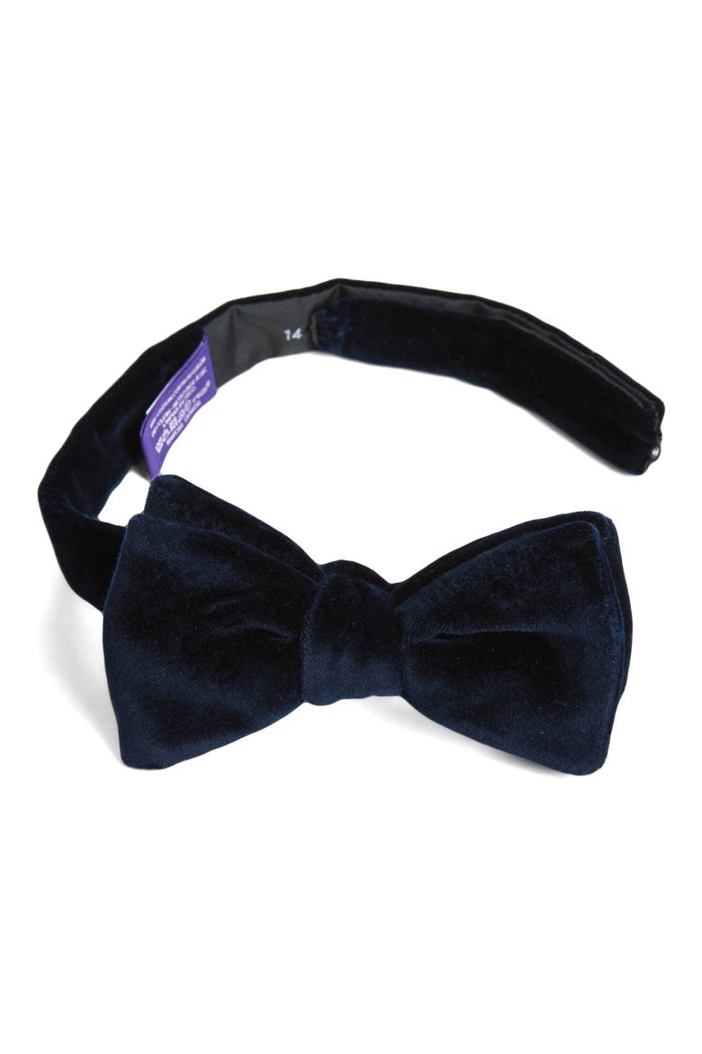 Pre-Tied Cotton Velveteen Bow Tie, Main, color, NEW NAVY
