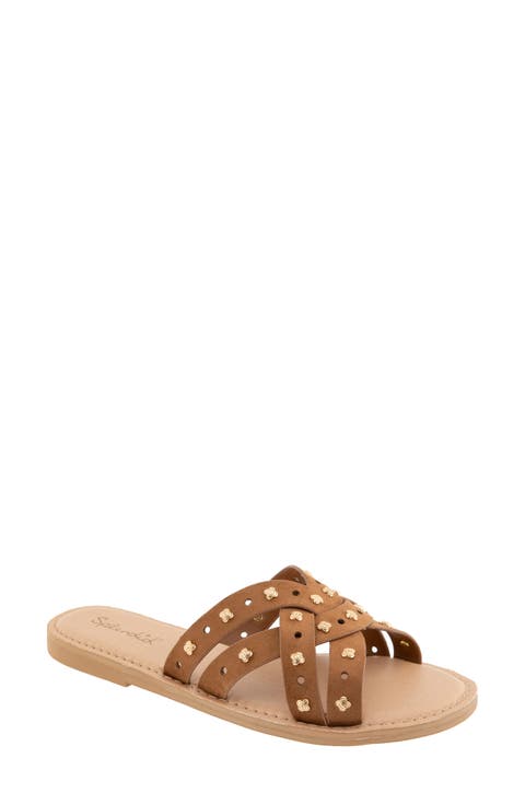 Simon Studded Slide Sandal (Women)