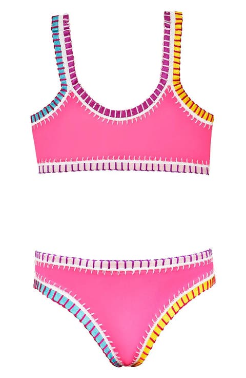 Kids' Sporty Rainbow Two-Piece Swimsuit (Toddler, Little Kid & Big Kid)