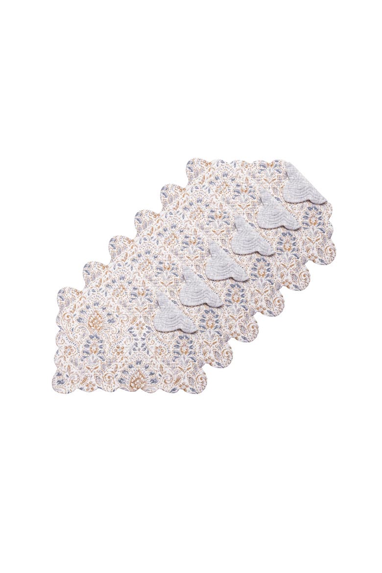 Selma Placemats Set of 6, 13" x 19", Main, color, Yellow