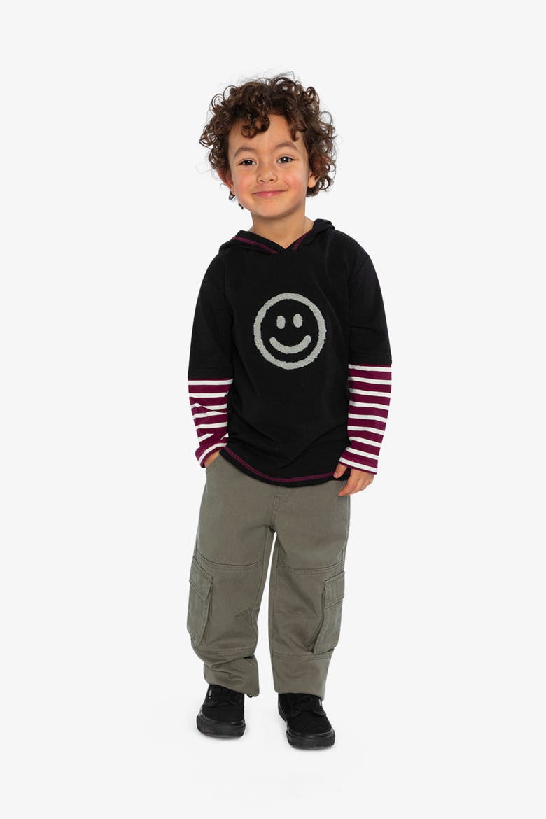Cargo Pocket Drawstring Twill Pants, Alternate, color, Grey