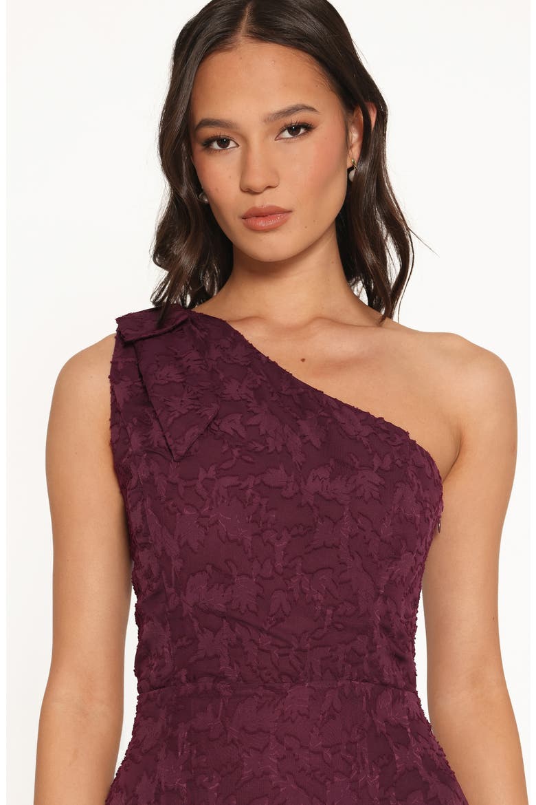 Astarla One-Shoulder Maxi Dress, Alternate, color, PLUM BURNOUT