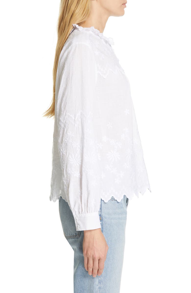 La Vie Rebecca Taylor Embroidered Voile Top, Alternate, color,