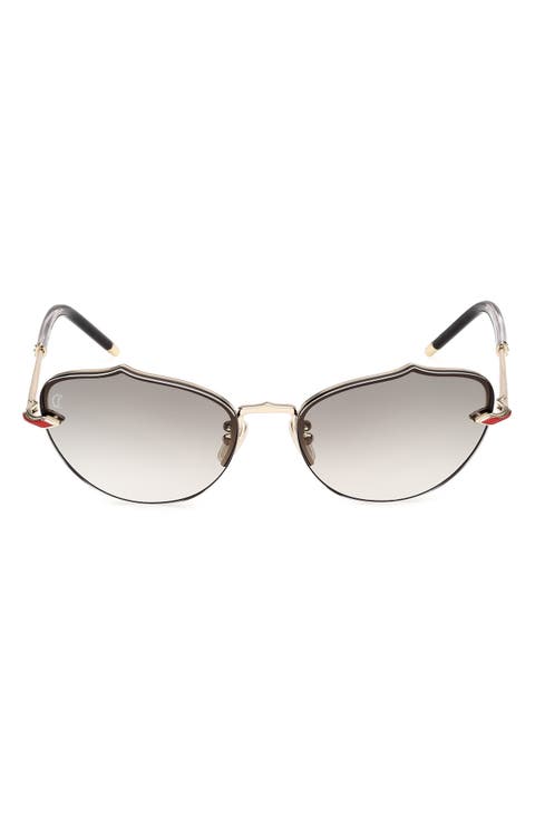 59mm Gradient Geometric Sunglasses