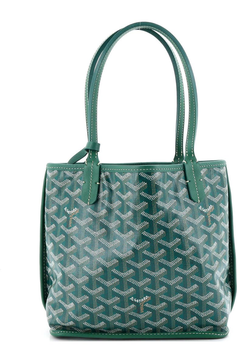 Pre-Owned Goyard Anjou Reversible Tote Coated Canvas Mini, Alternate, color, Green