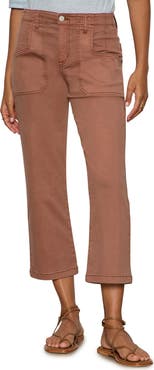 Sanctuary Retreat Mid Rise Crop Straight Leg Utility Pants