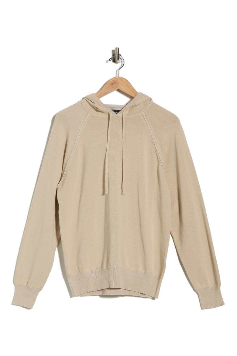 Raglan Sleeve Cotton Hoodie, Main, color, SAND