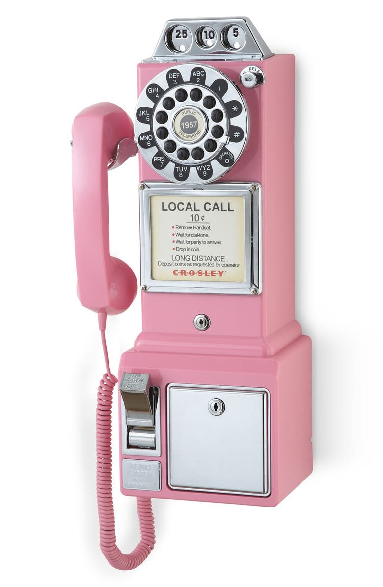 Crosley Radio 'Pay Phone' Wall Phone, Alternate, color,