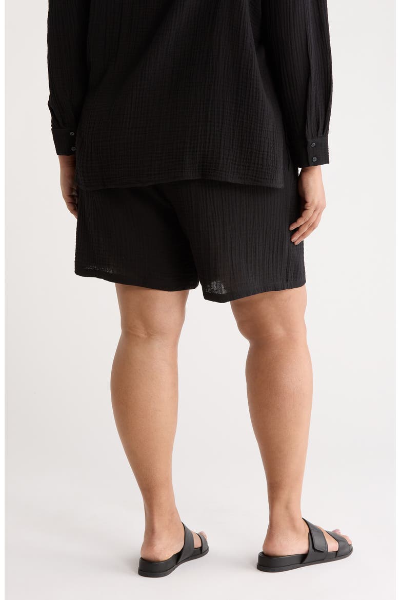 Organic Cotton Drawstring Shorts, Alternate, color, BLACK