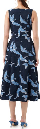 Trina Turk Valor Crane Midi Dress Nordstrom