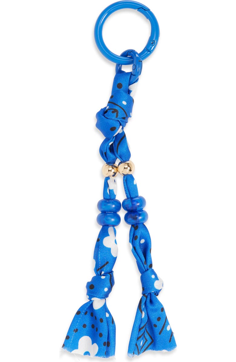 Chelsea28 Bandana Bag Charm, Main, color, Blue Multi- Gold