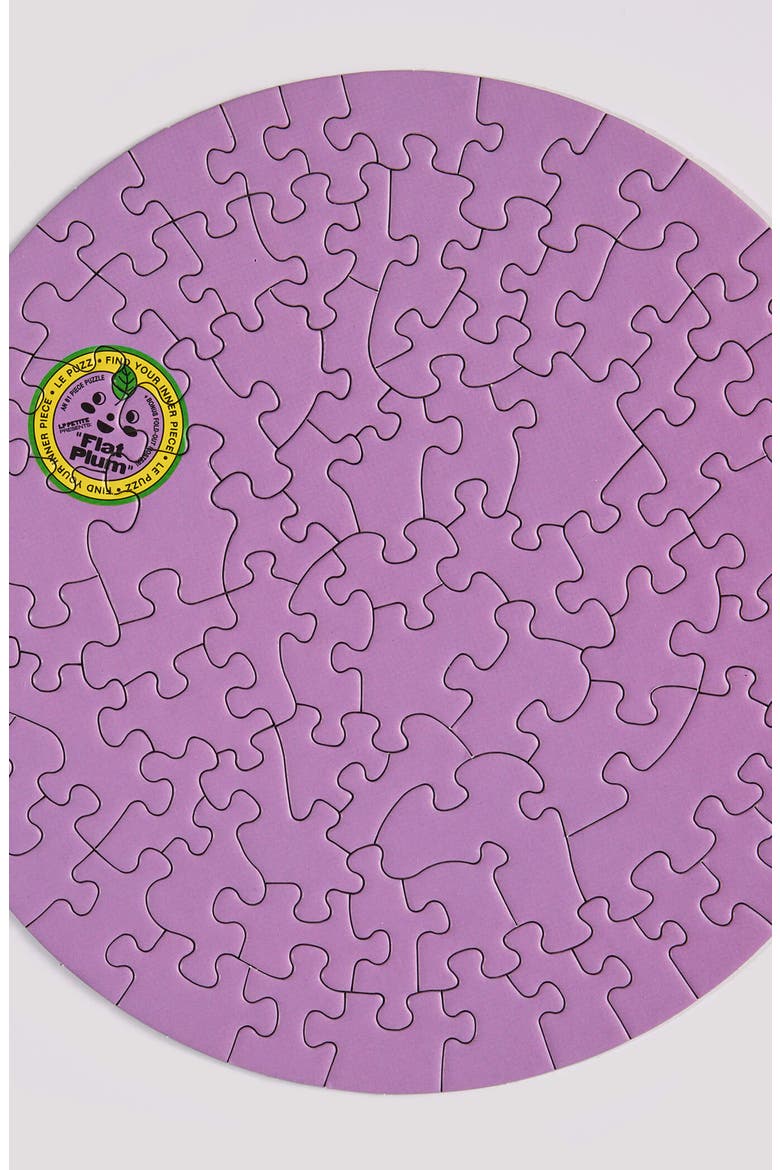 Flat Plum 81 Piece Mini Jigsaw Puzzle, Alternate, color, None