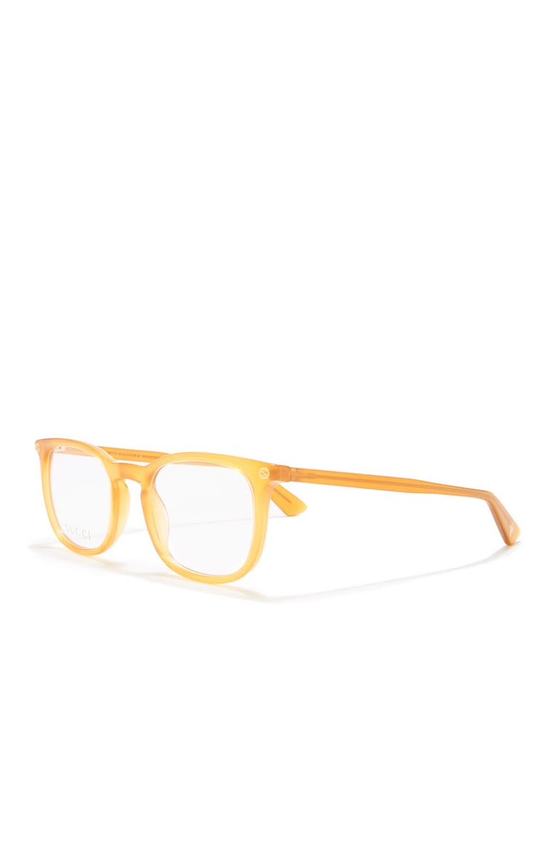 Gucci 50mm Square Optical Glasses, Alternate, color,