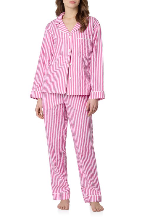 Stripe Organic Cotton Dobby Pajamas (Regular & Plus)