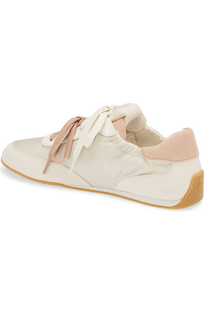 Stuart Weitzman Bondruchesnk Sneaker, Alternate, color, Linen/ Cream/ Blushful