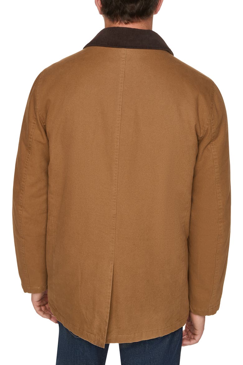 Coated Cotton Rain Jacket, Alternate, color, BROWN
