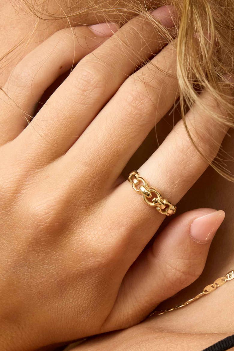 14K Yellow Gold Penthouse Ring, Alternate, color, Yellow Gold