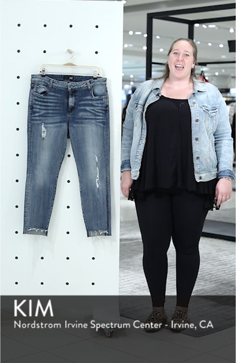 Reese Raw Step Hem Ankle Straight Leg Jeans, sales video thumbnail