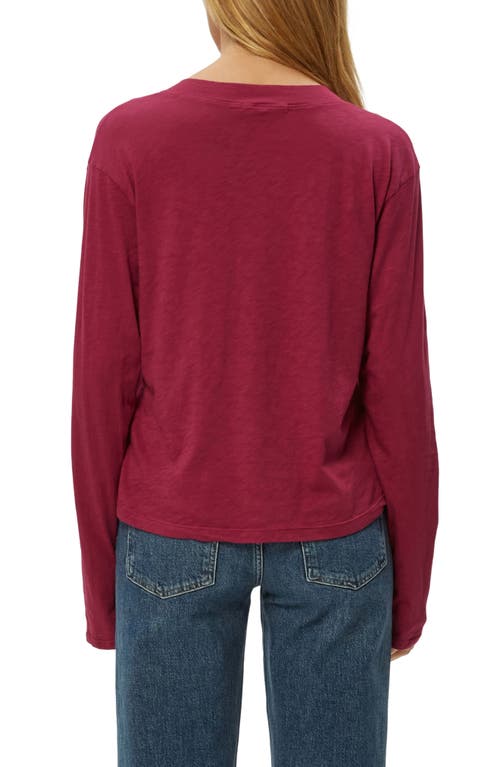 Michael Stars Brea V-neck Supima Cotton Top In Red