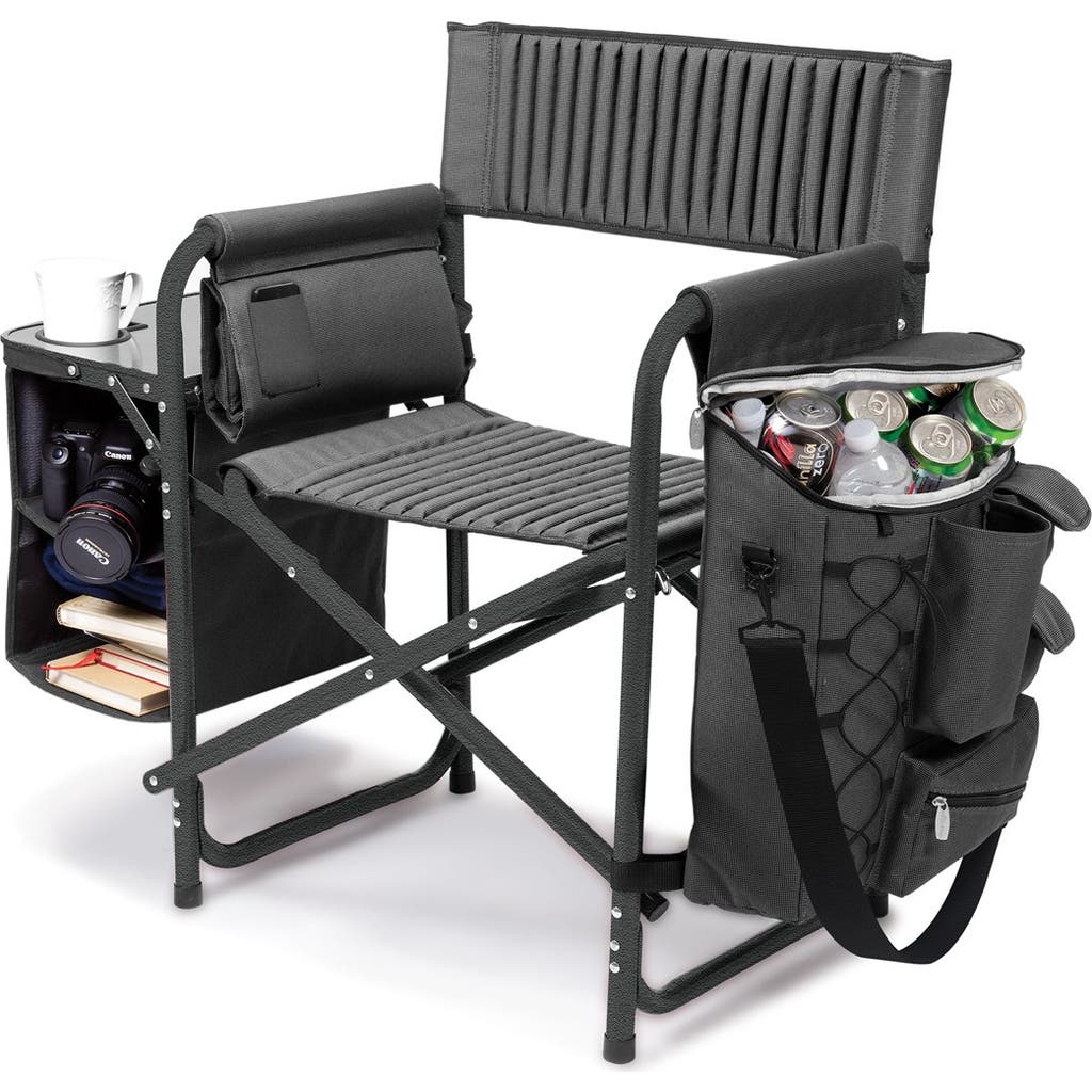 Oniva A Picnic Time Brand Picnic Time Fusion Backpack Chair With Cooler In Black