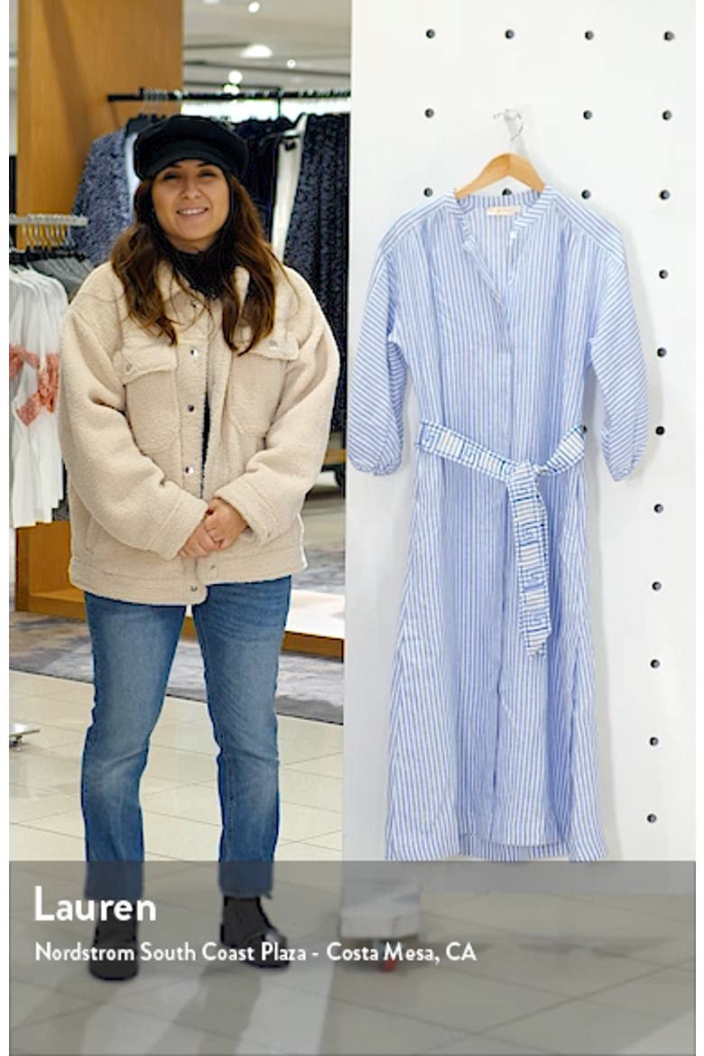 Stripe Linen Midi Shirtdress video
