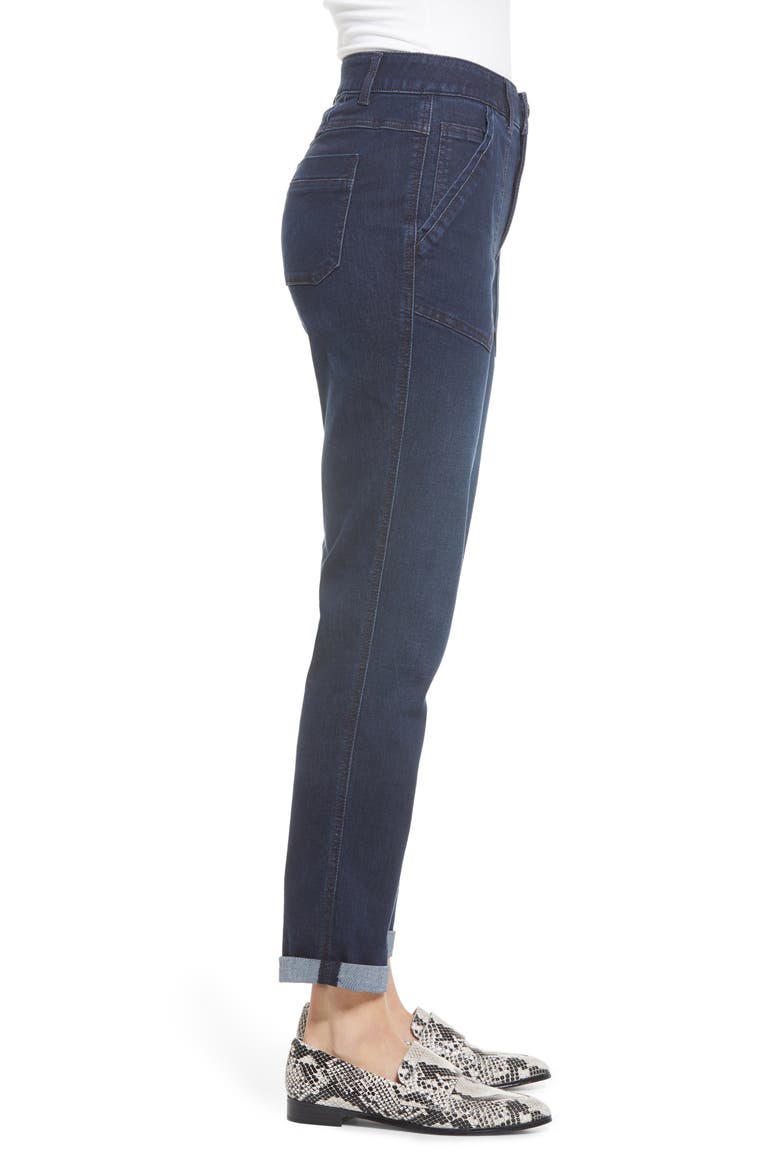 'Ab'Solution High Waist Utility Jeans, Alternate, color, DARK INDIGO