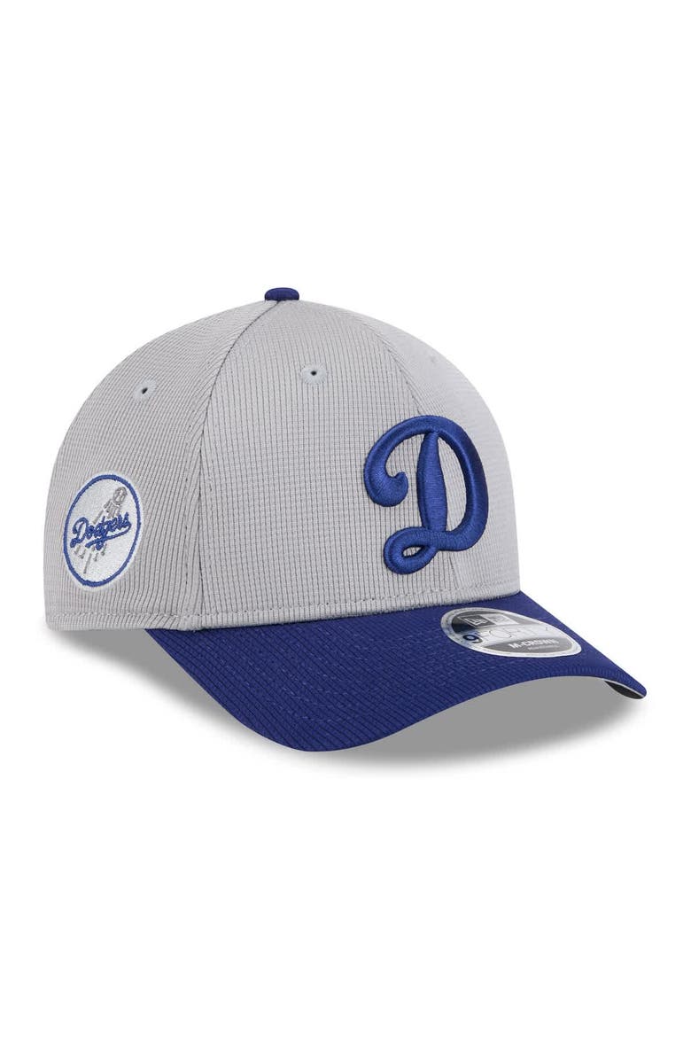 New Era Men's New Era Gray/Royal Los Angeles Dodgers 2025 Batting Practice 9FORTY M-Crown Adjustable Hat, Main, color, Gray