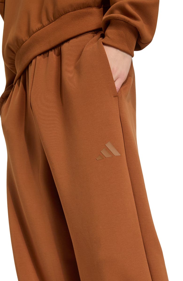 adidas Soft Lux Drawstring Pants, Alternate, color, Dusky Bronze