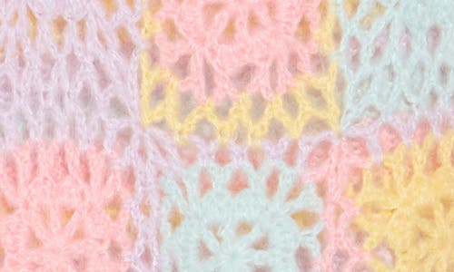 Cotton Emporium Patch Open Knit Tank In Pink