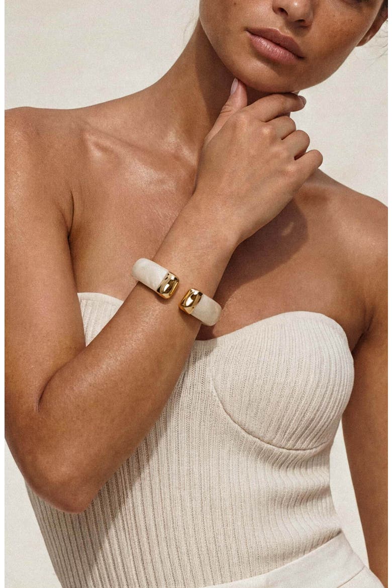 Carved Relic Cuff Bracelet, Alternate, color, BONE