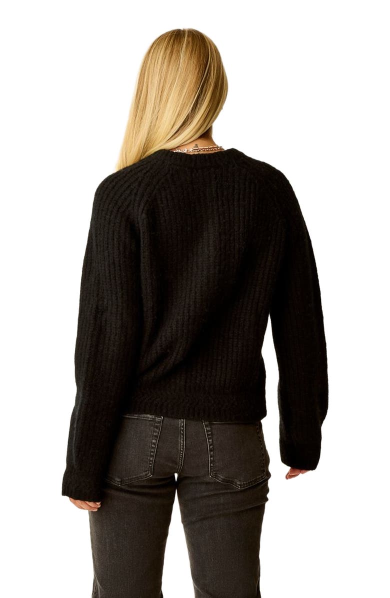 Carve Designs Daphne Wool Cardigan, Alternate, color, Black