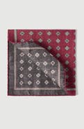 Brunello Cucinelli Silk pocket square with medallion design