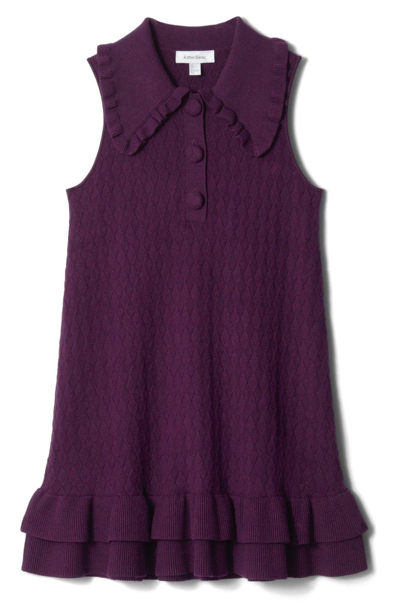 Frill Trim Collar Sweater Minidress