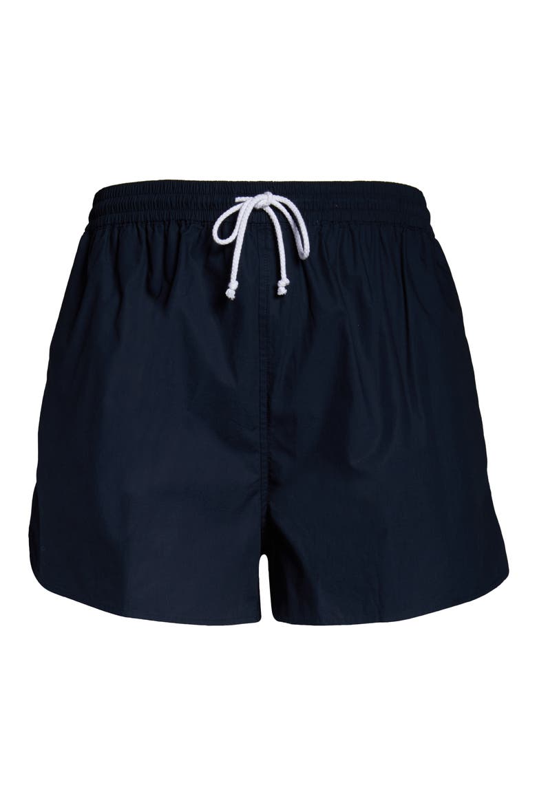 Drawstring Cotton Sport Shorts, Alternate, color, NAVY SALUTE