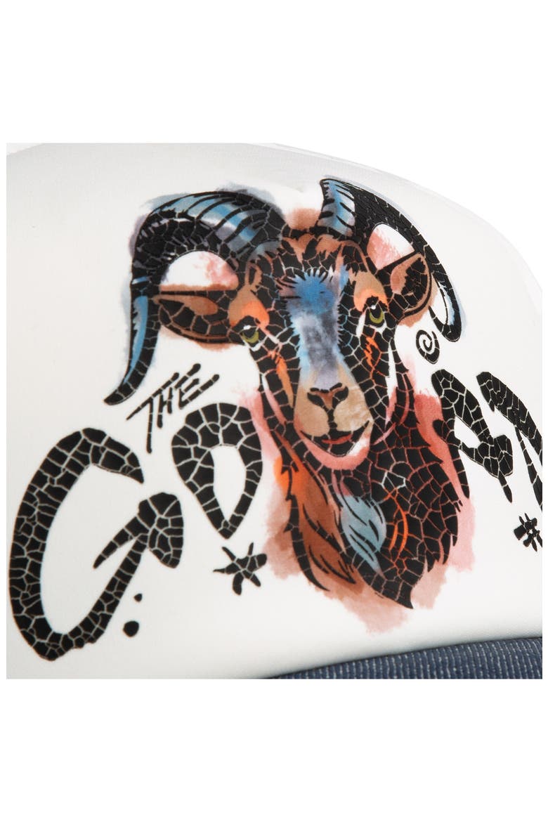 Goat Disruption Patch Snapback Trucker Hat, Alternate, color, DIGITAL