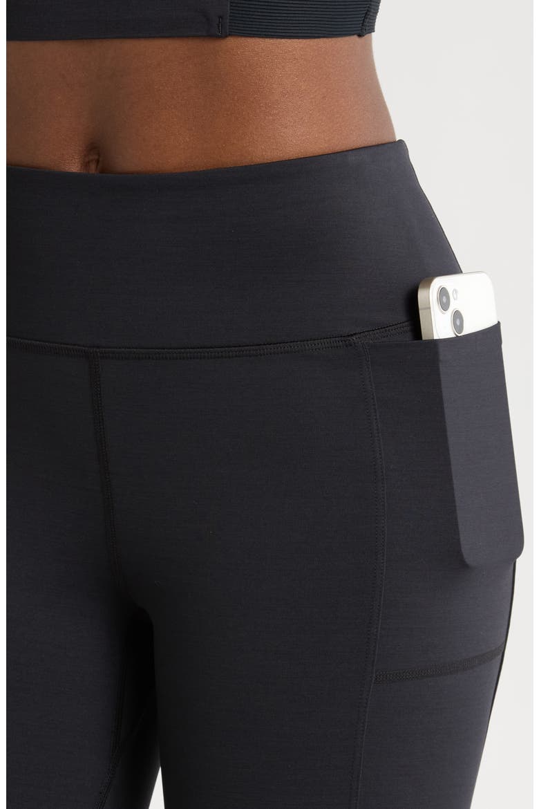 Moveknit Bonded Pocket Leggings, Alternate, color, HEATHER BLACK