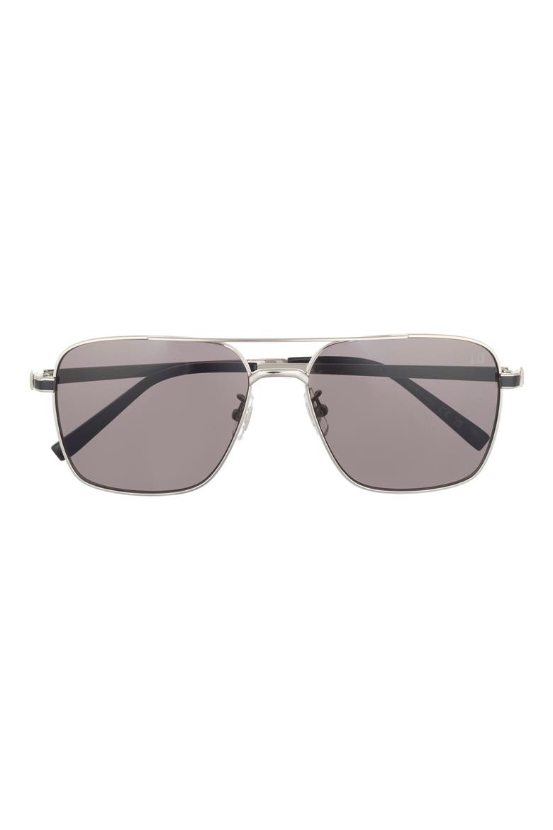 58mm Aviator Sunglasses, Main, color, SILVER SILVER GREY