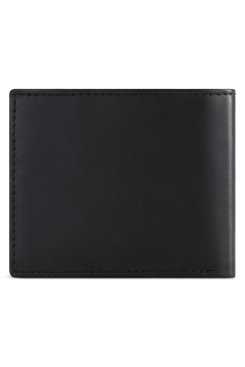 Profile Graphic Leather Bifold Wallet, Alternate, color, BLACK