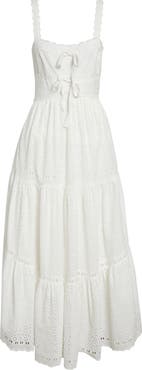 Ulla Johnson Constance Eyelet Sleeveless Cotton Maxi Dress