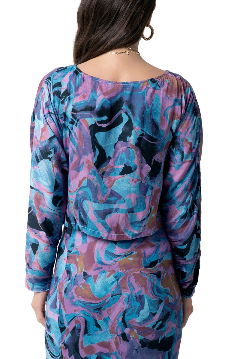 Tart Ditza Top, Alternate, color, Marbled Painting