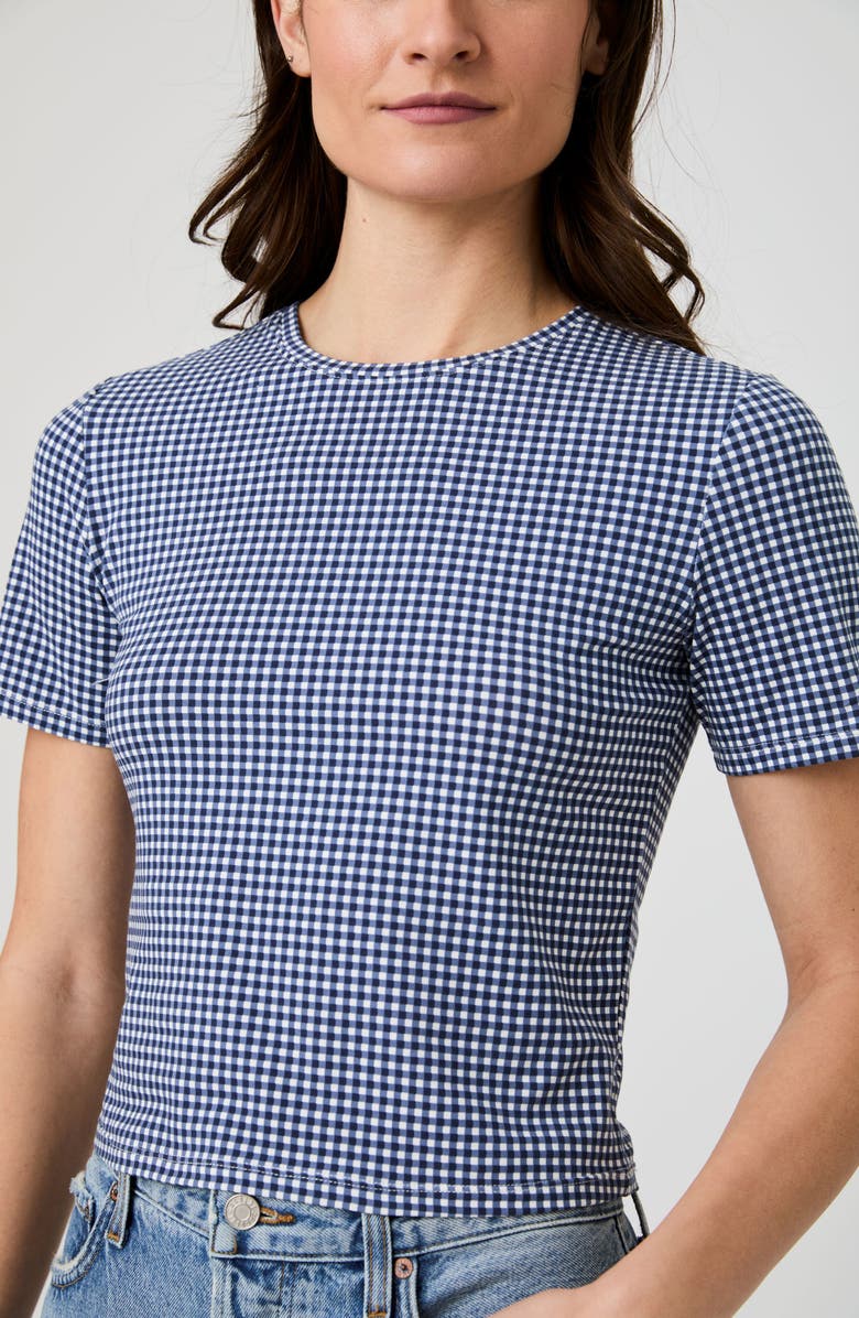 French Connection Rallie T-Shirt, Alternate, color, Navy Gingham