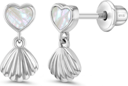 In Season Jewelry Dangle Mermaid Shell Girl Earrings