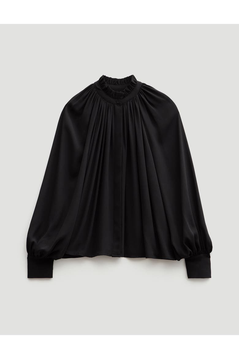 Fleur Floaty Chiffon Blouse, Alternate, color, Black