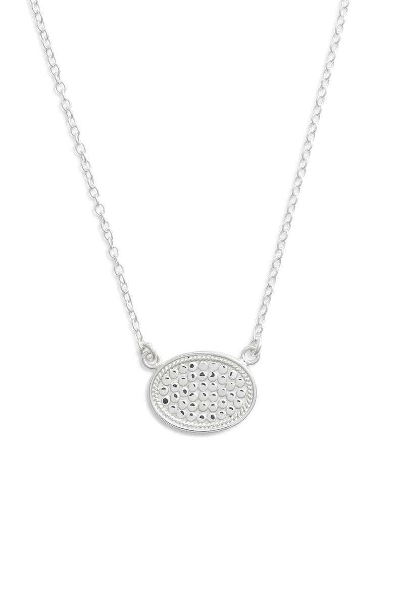Reversible Oval Pendant Necklace, Alternate, color, GOLD/ SILVER