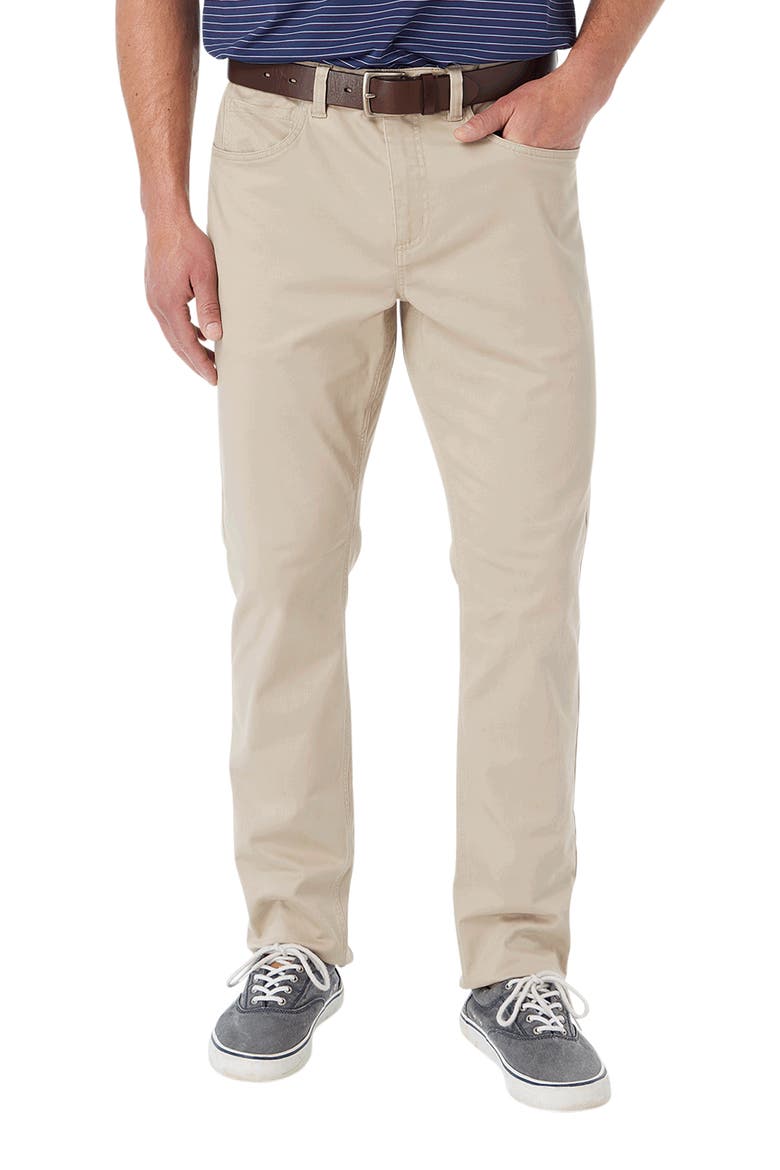 Horizon Modern Fit Stretch Cotton Blend 5-Pocket Pants, Main, color, KHAKI