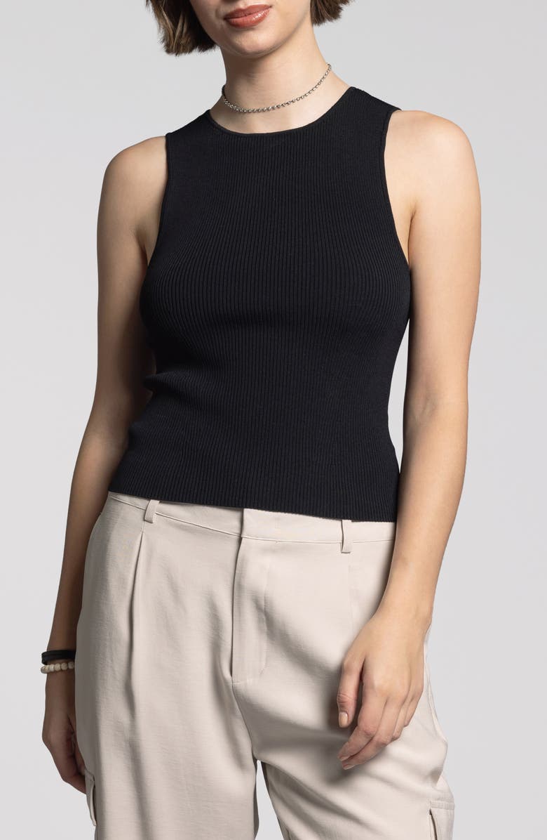 WEEKEND LOS ANGELES Mina Rib Tank, Main, color, Black