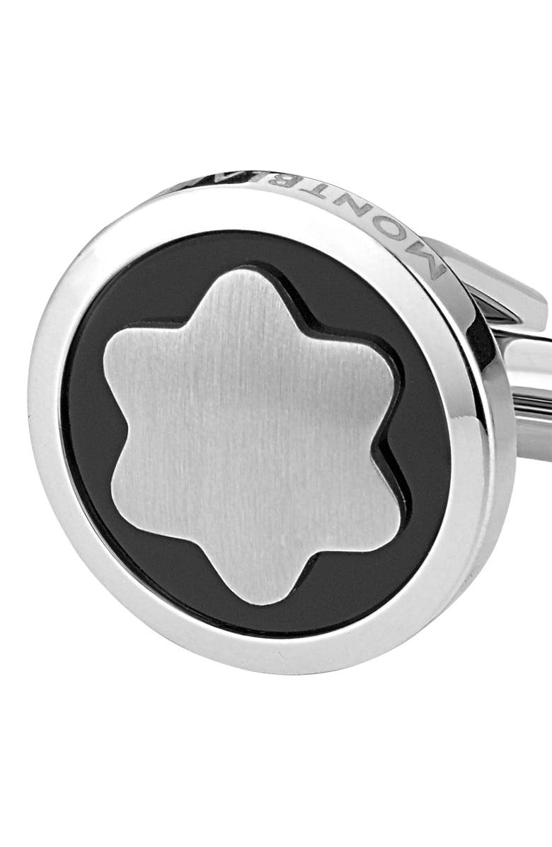 Montblanc Snowcap Stainless Steel Cuff Links, Alternate, color, Steel