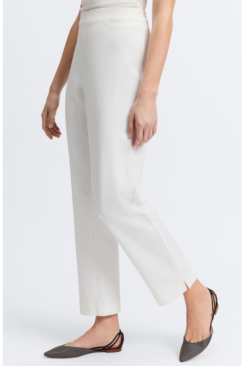 Louisa Crepe Knit Ankle Pants, Alternate, color, ECRU